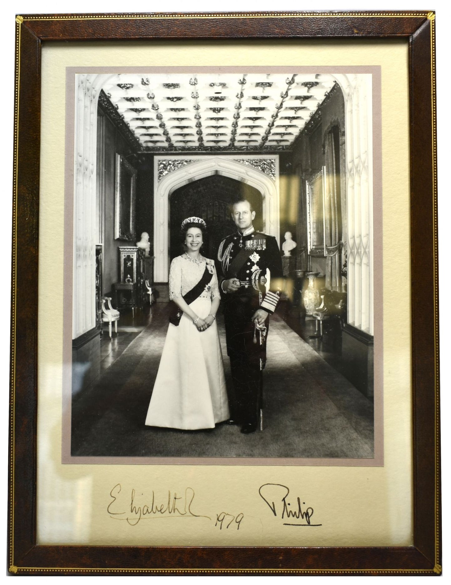 HM The Queen and the Duke of Edinburgh, 1979 signed Portrait Photograph