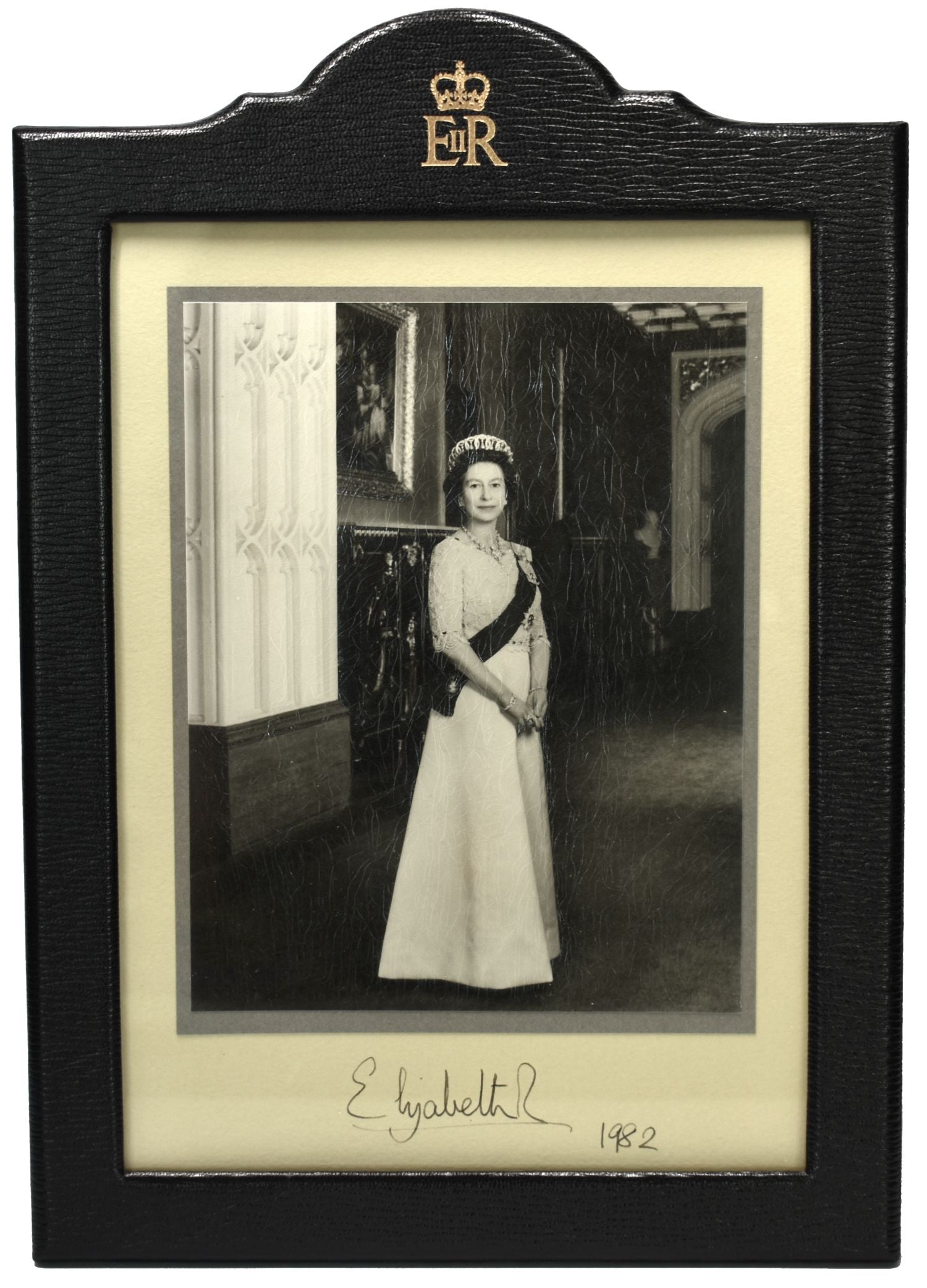 HM The Queen, signed portrait photograph, 1982, Windsor Castle