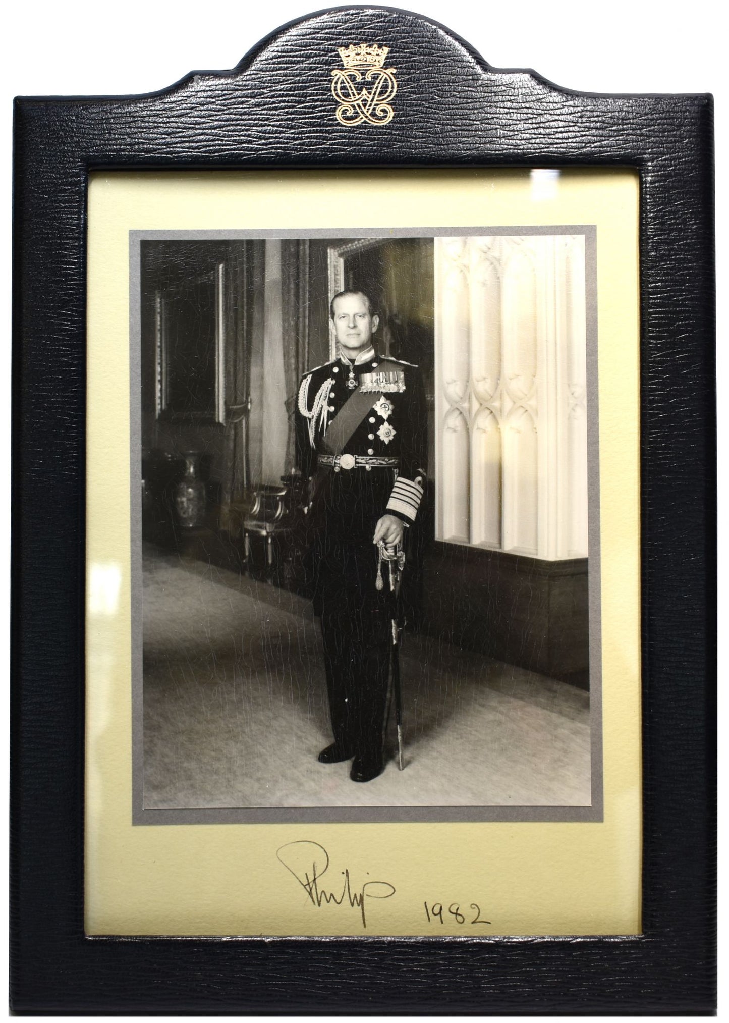 HRH The Duke of Edinburgh, signed portrait photograph, 1982, Windsor Castle