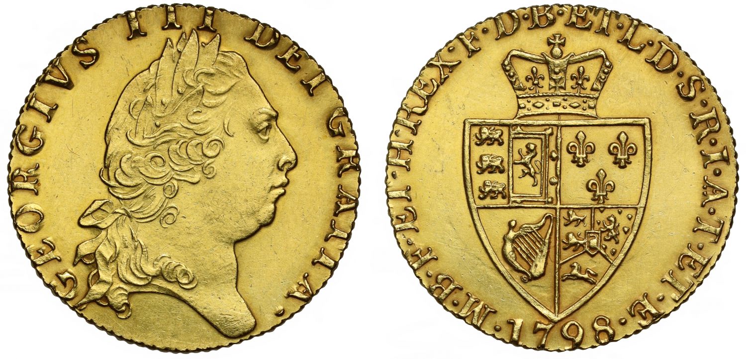 George III 1798 Guinea Spade type, fifth head