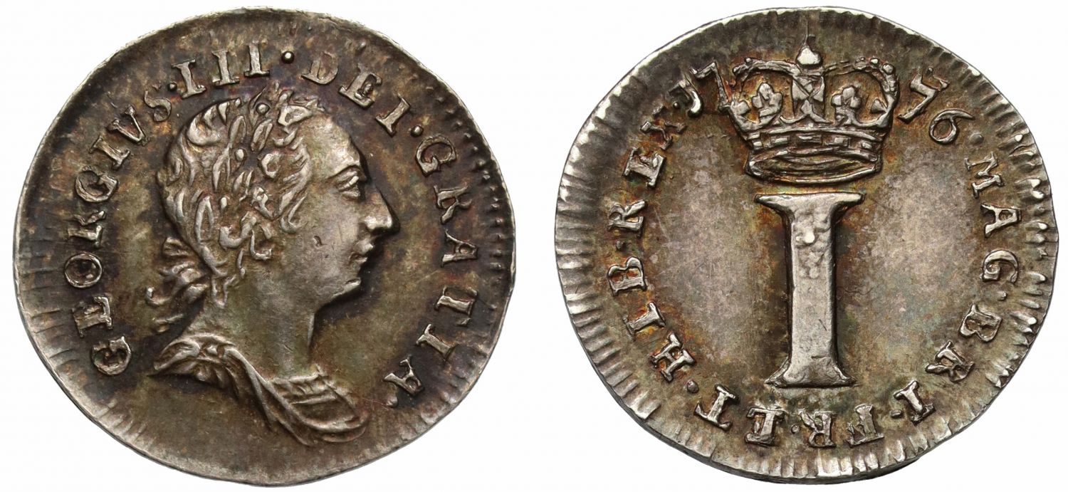 George III 1776 silver Penny MS62
