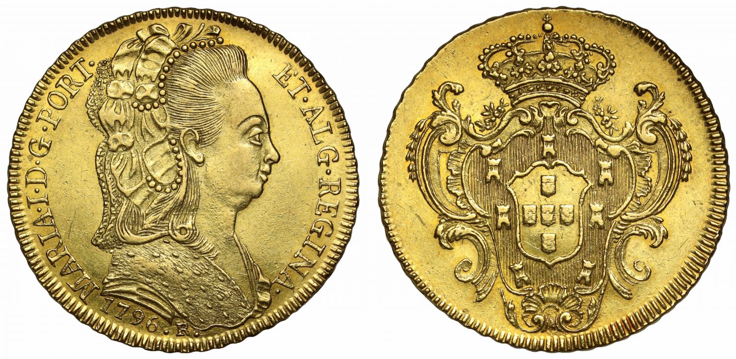 Brazil, Maria I 1796 Peca of 6,400 Reis, Rio de Janeiro