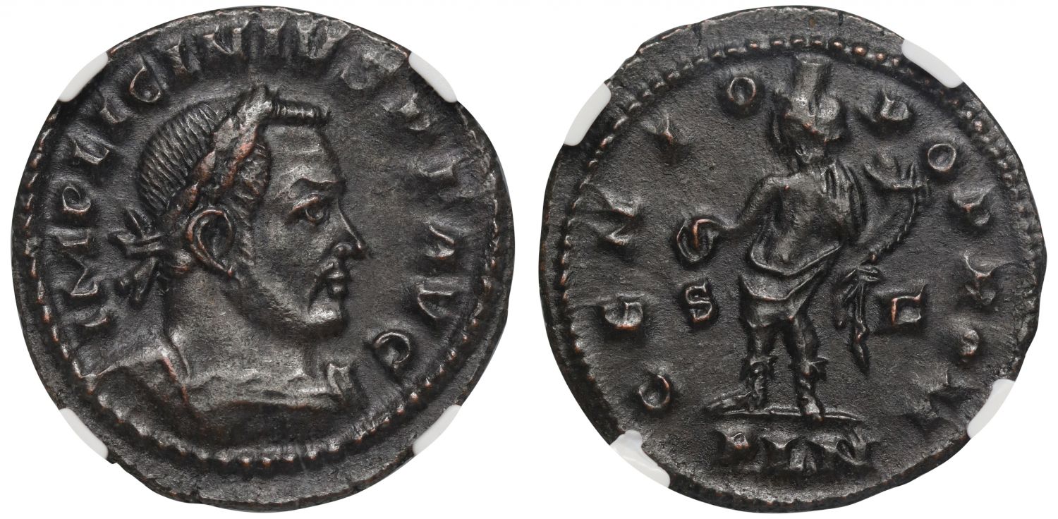 * Romano-British Interest - London Mint, Licinius (AD 308-324), Æ 3, London. NGC XF.