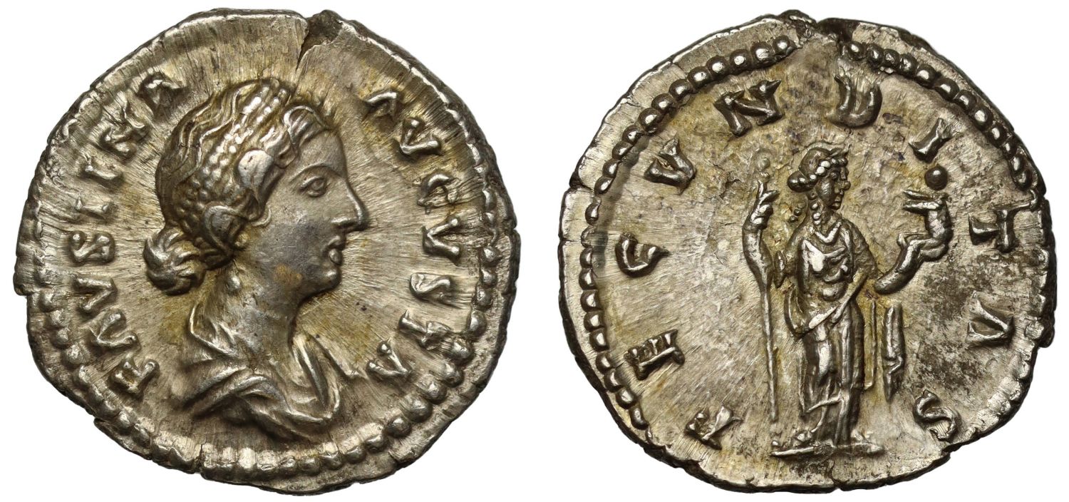 Faustina Junior, Silver Denarius, Fecunditas.
