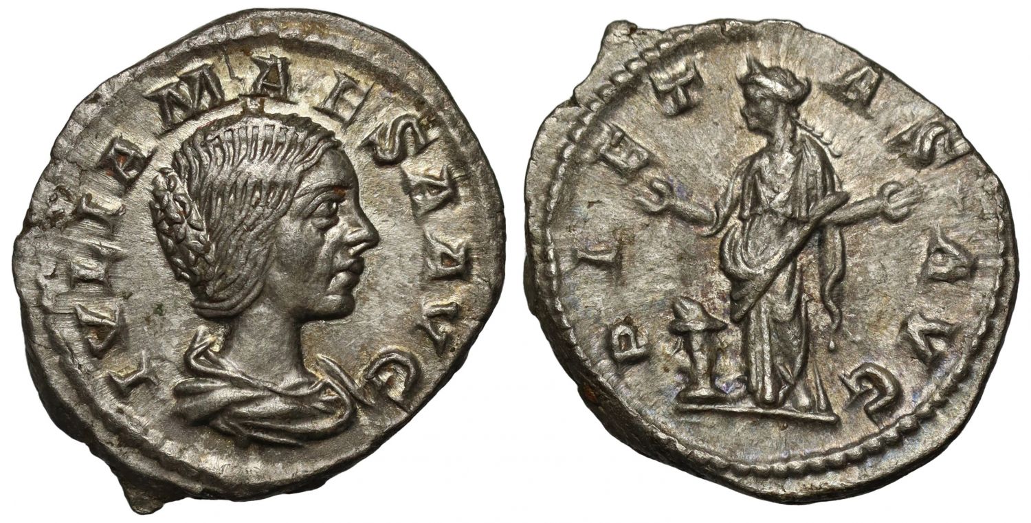 Julia Maesa, Silver Denarius, Pietas.