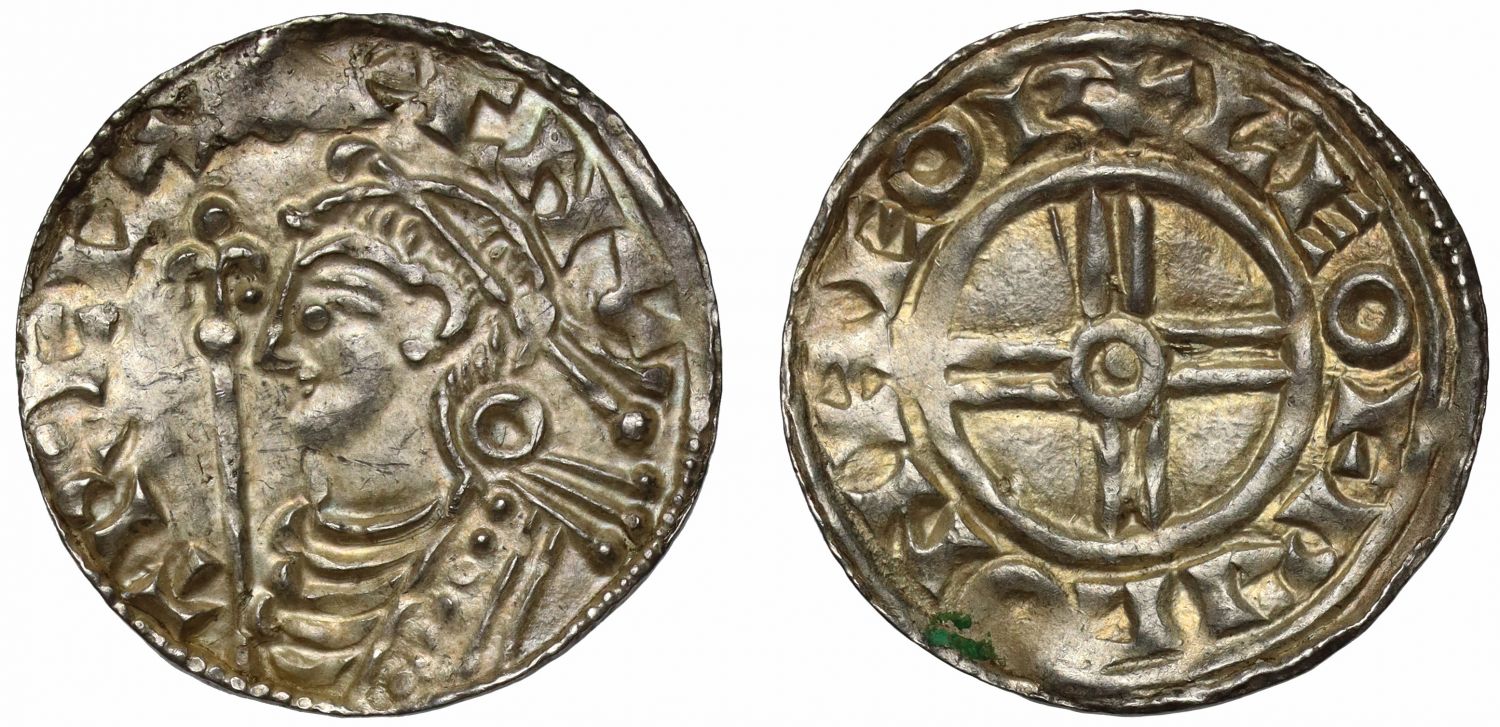 Canute Penny, Short cross type, Hertford mint, Leofric