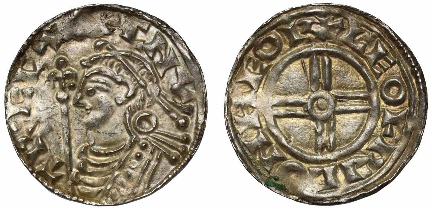 Canute Penny, Short cross type, Hertford mint, Leofric