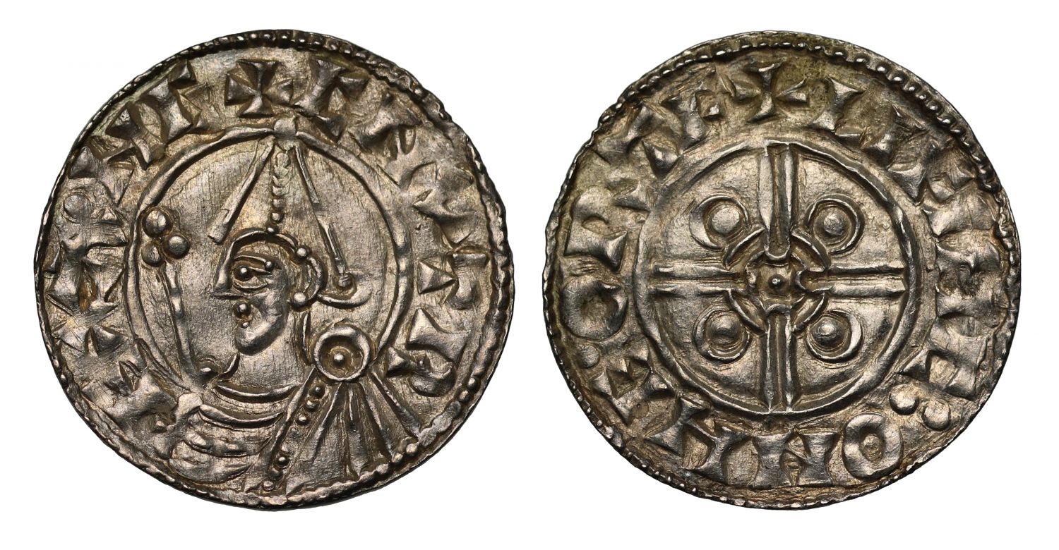 Canute Penny, Helmet type, Hertford mint, Lifinc, ex Collection of an English Doctor