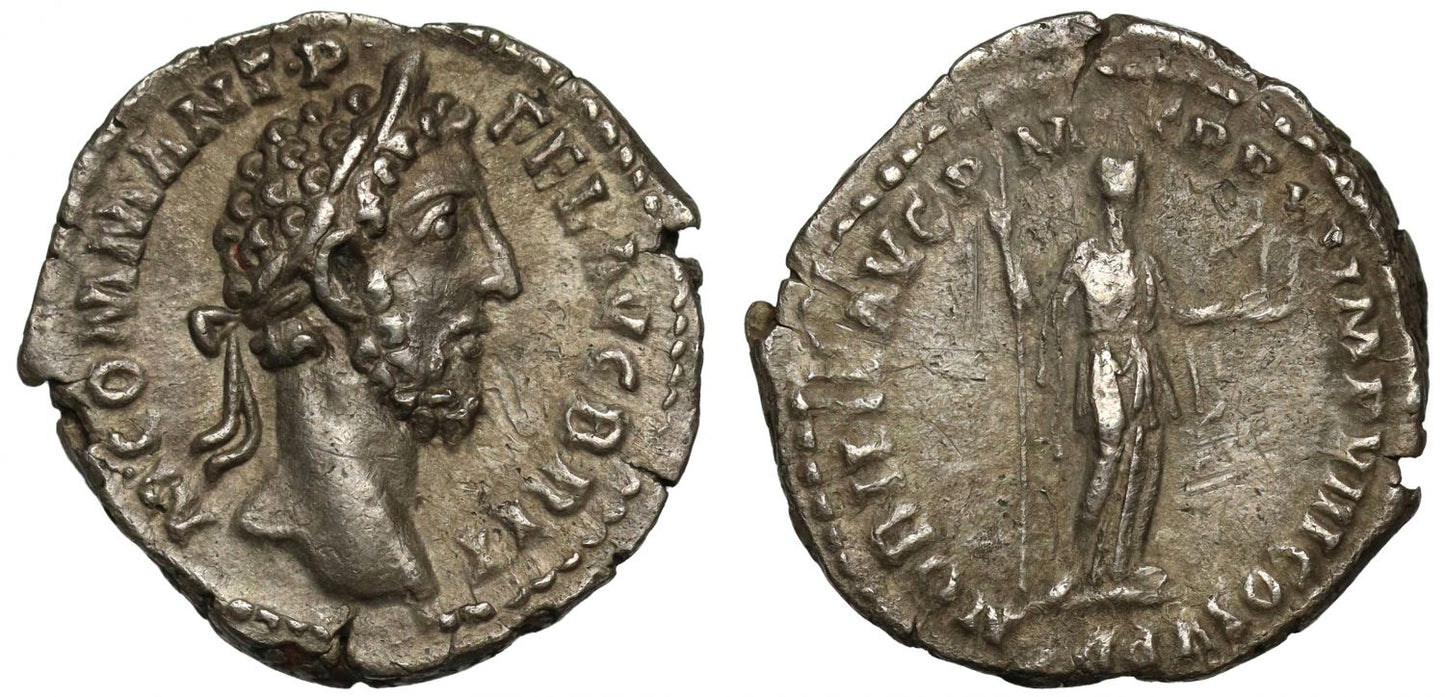 Commodus, Silver Denarius, AVG BRIT legend, Nobilitas.
