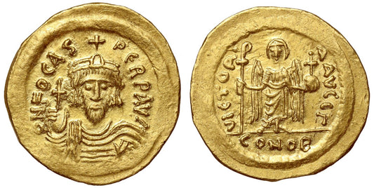 Focas, Solidus, Constantinople, Officina Γ.