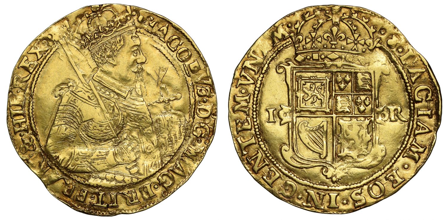 Scotland, James VI gold Unit, with Scottish arms featuring twice, type II