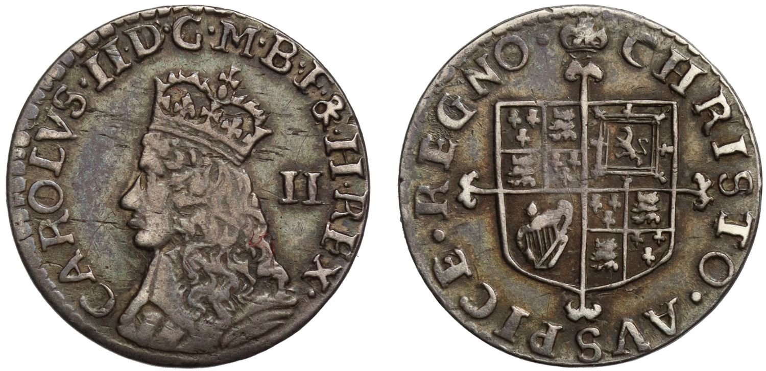 Charles II silver Twopence, undated milled issue (1662)