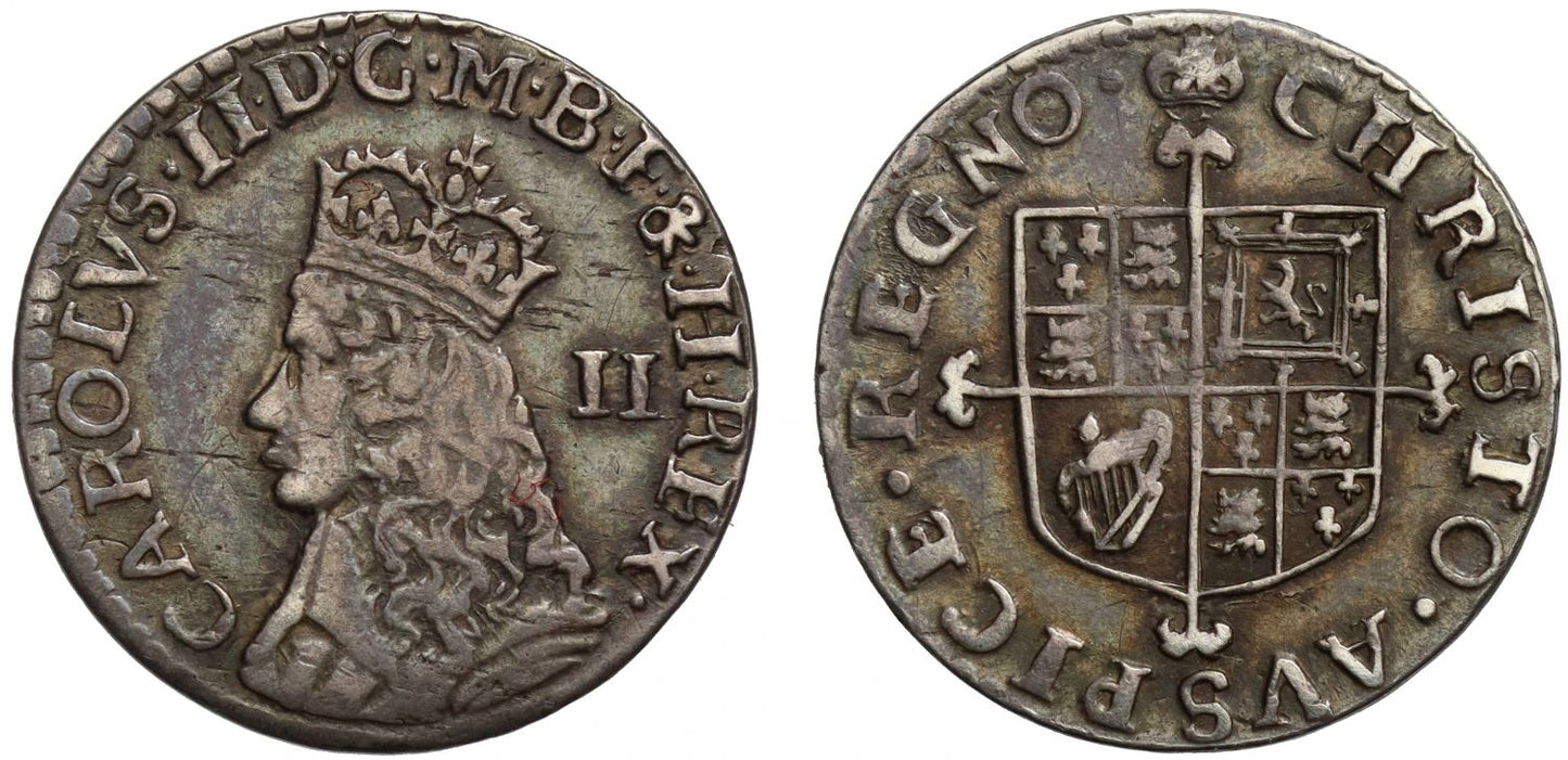Charles II silver Twopence, undated milled issue (1662)
