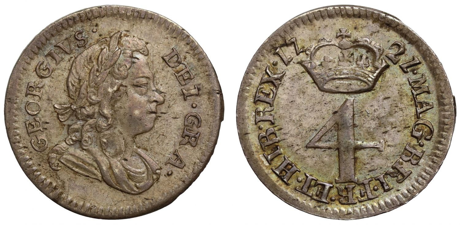 George I 1721 silver Fourpence
