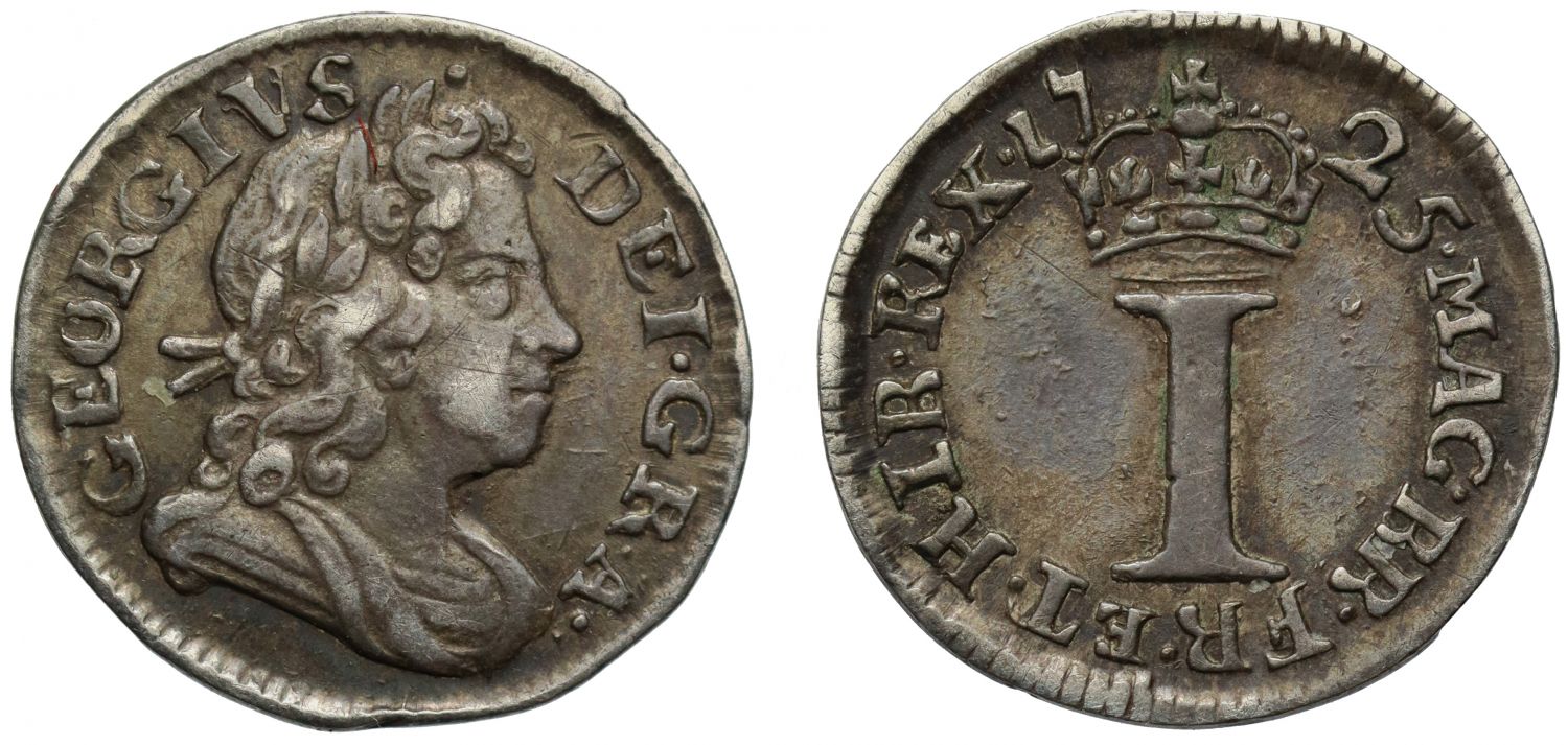 George I 1725 silver Penny