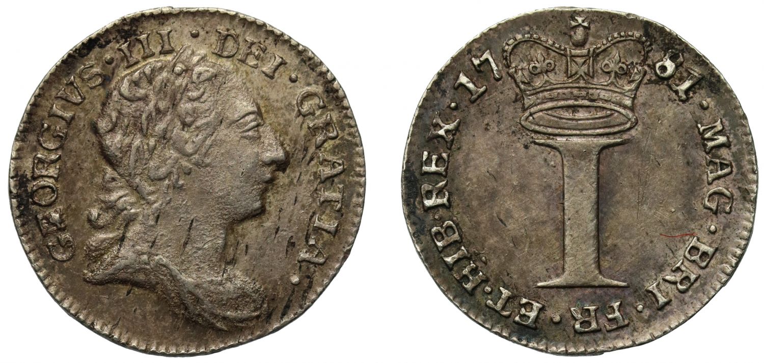 George III 1781 silver Penny