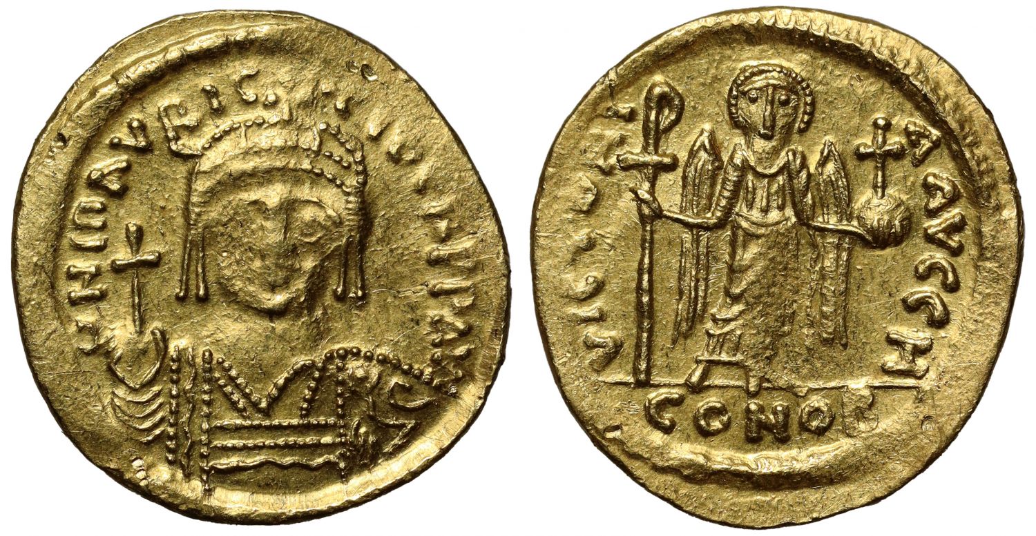 Maurice Tiberius (582 – 602), Gold Solidus.