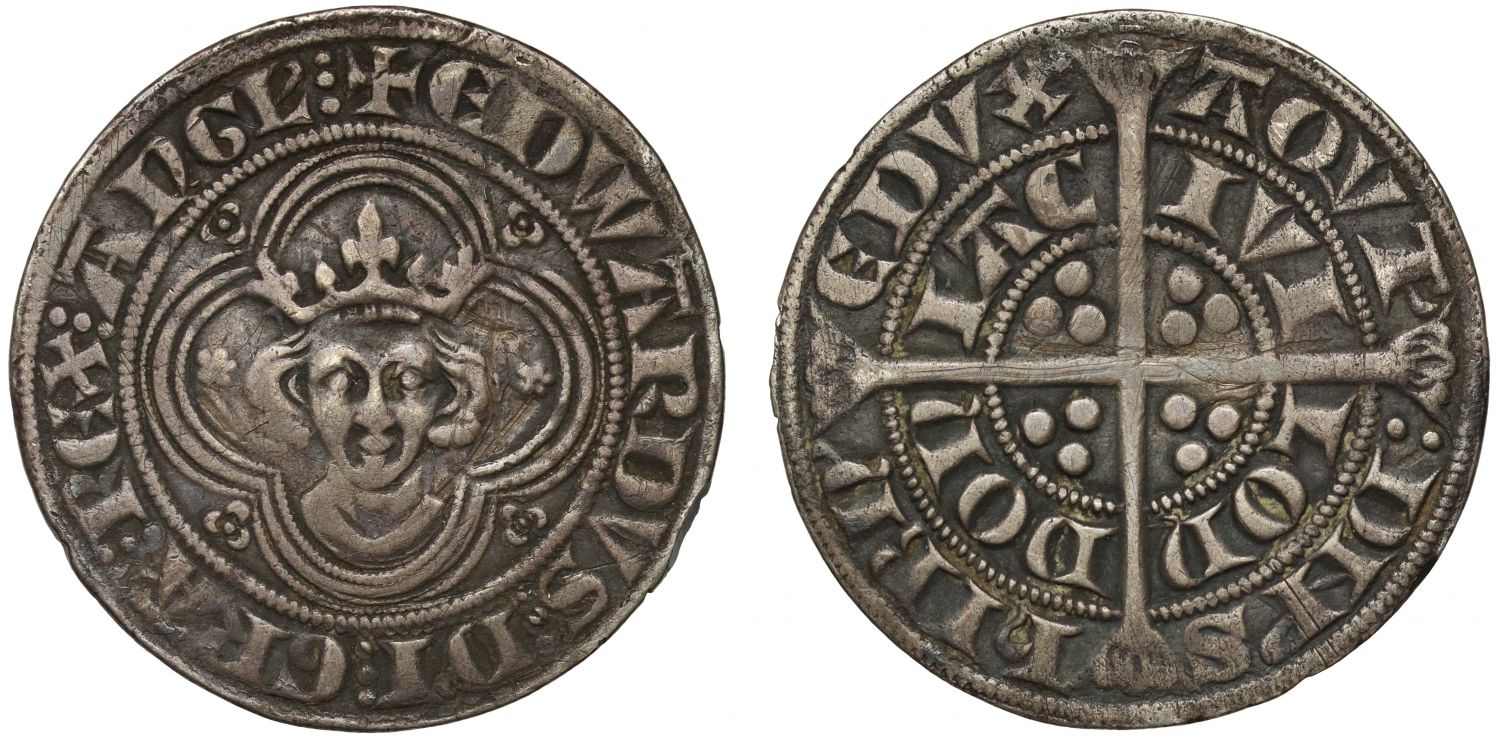 Edward I Groat, New coinage of 1279, class 4, variety E, London, Plate Coin
