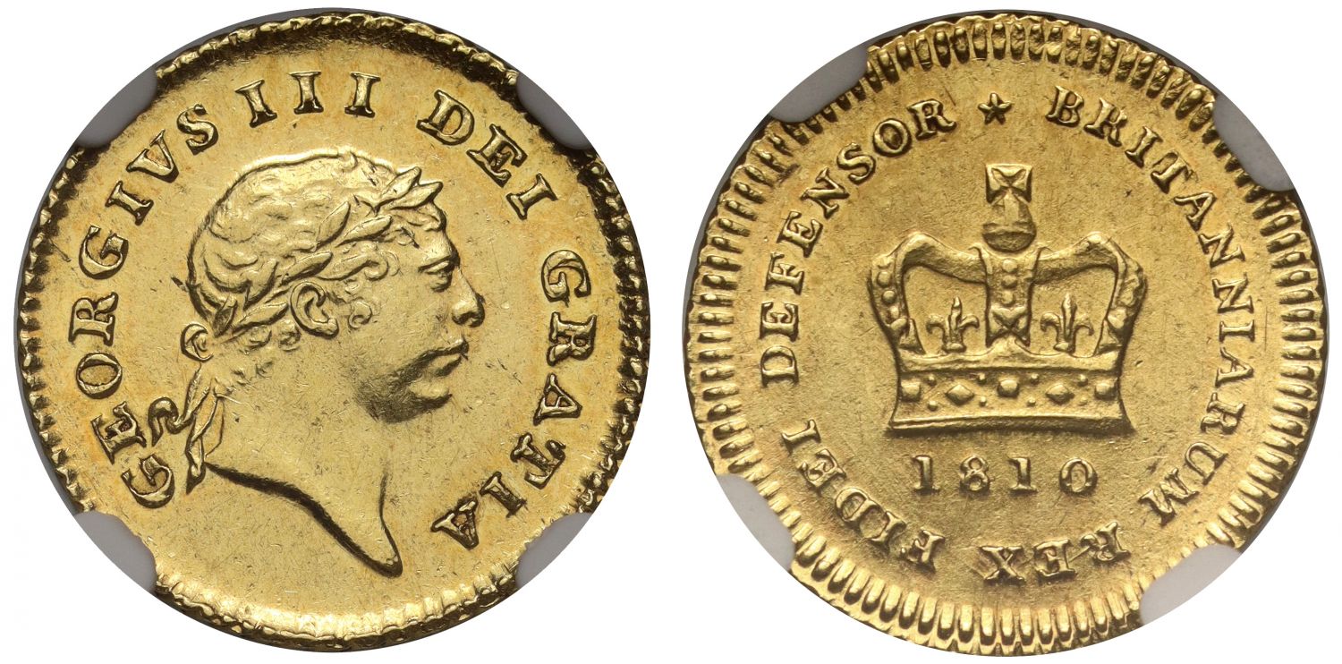 George III 1810 Third-Guinea, third type NGC MS61