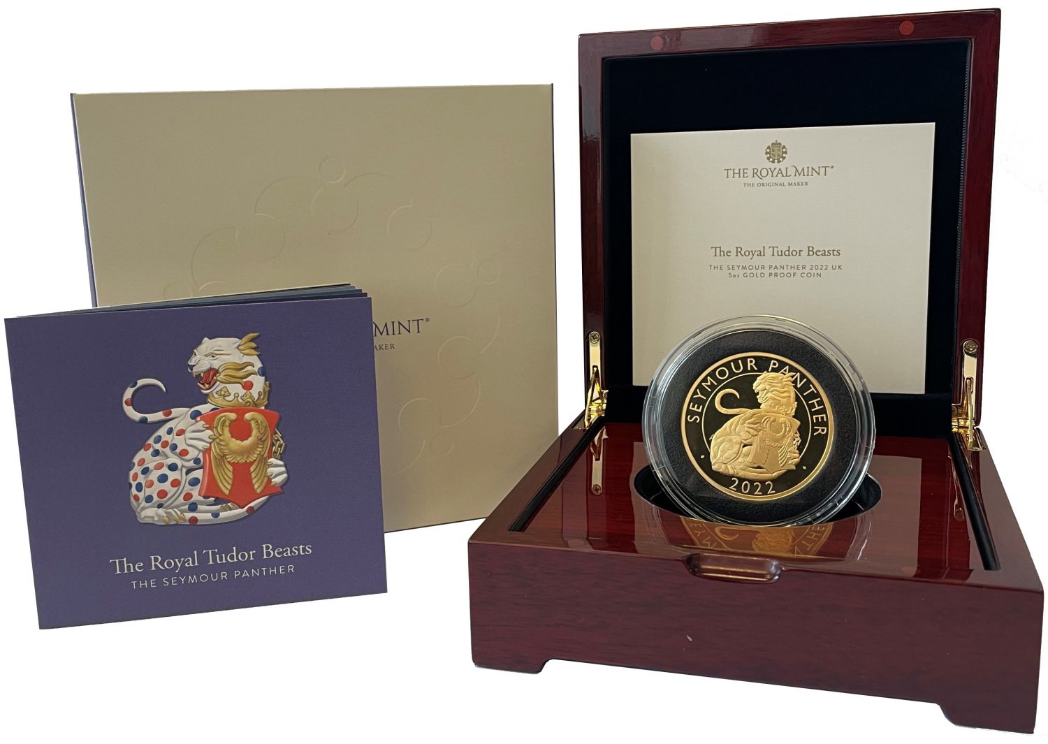 Elizabeth II 2022 gold proof 5oz TB Seymour Panther
