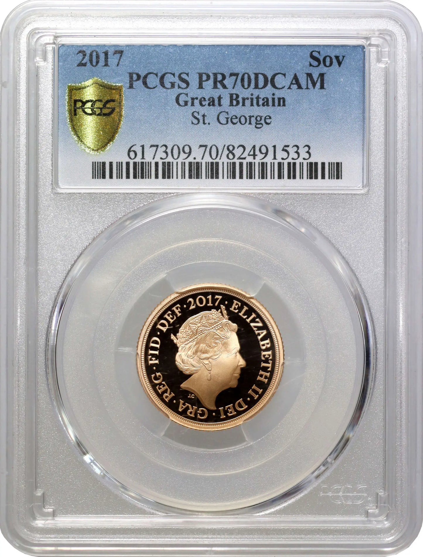 Elizabeth II 2017 PR70 DCAM Sovereign 200th Anniversary