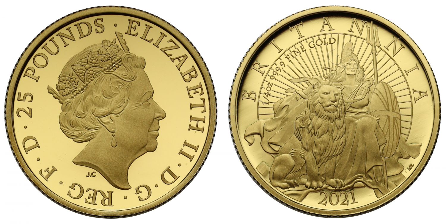 Elizabeth II 2021 gold proof 1/4oz Britannia