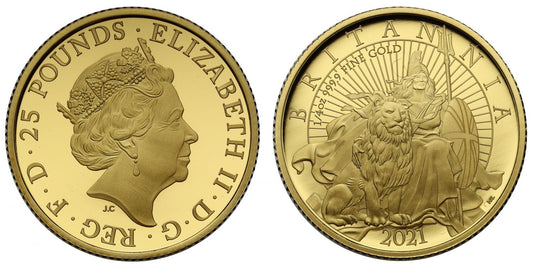 Elizabeth II 2021 gold proof 1/4oz Britannia