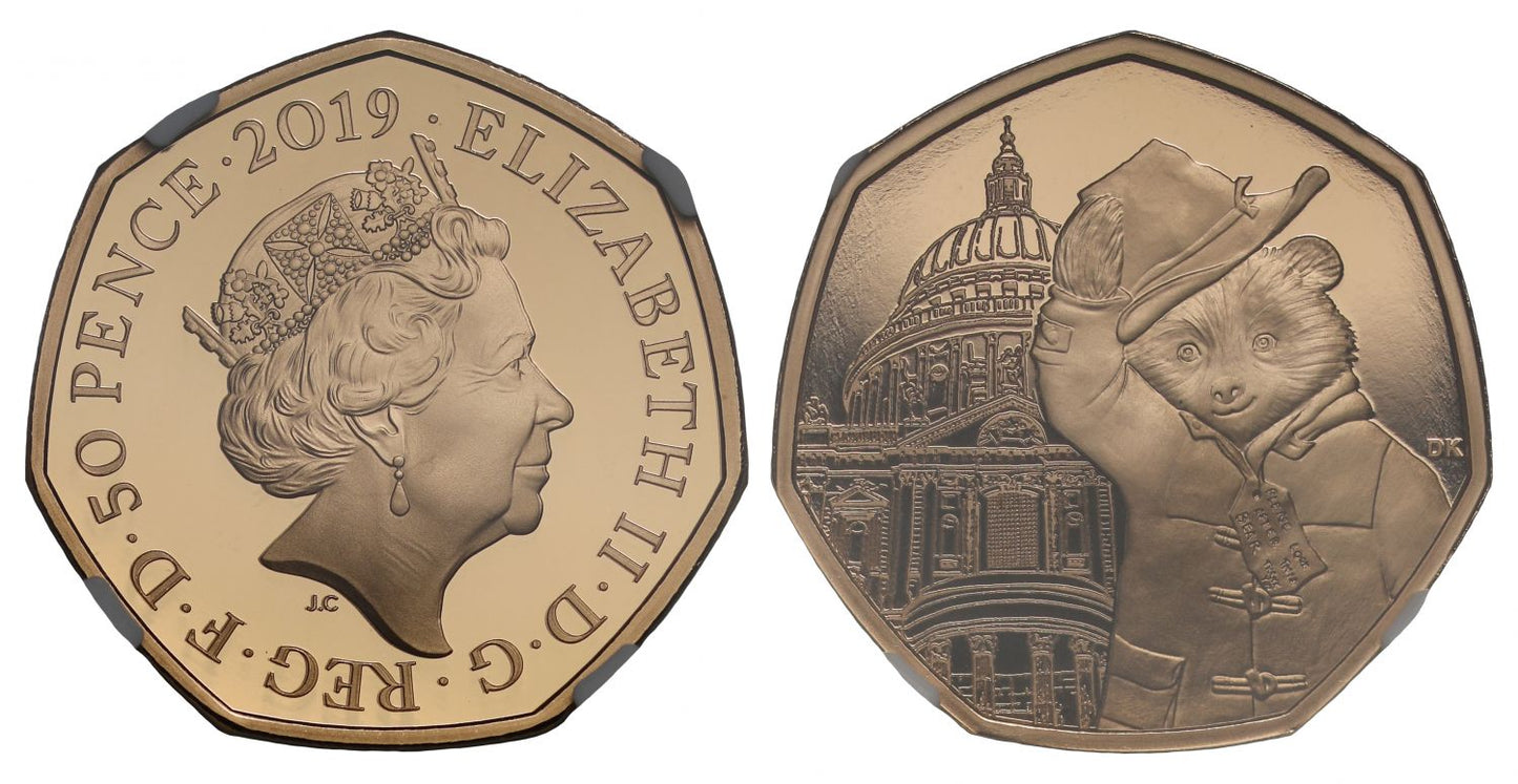 Elizabeth II 2019 gold proof 50p Paddington at St Pauls