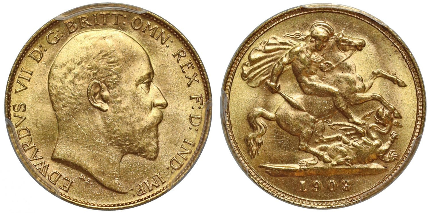 Edward VII 1903 Half-Sovereign PCGS MS63