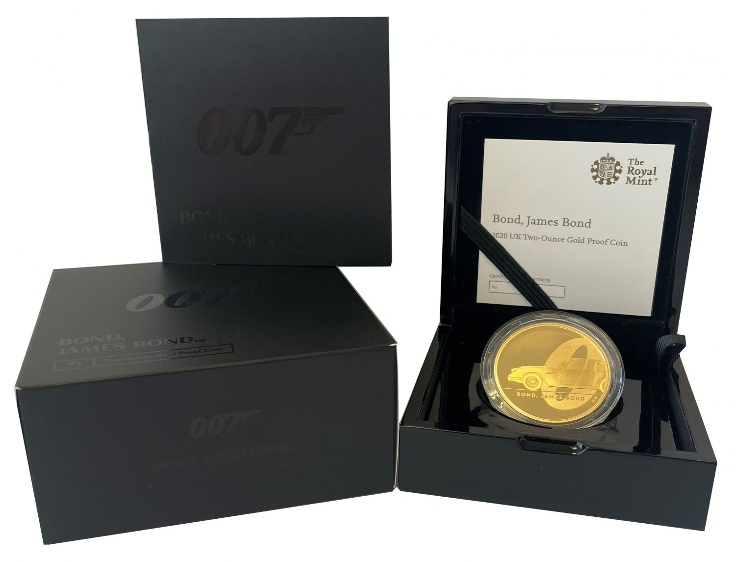 Elizabeth II 2020 gold proof 2oz Bond #1, Bond, James Bond