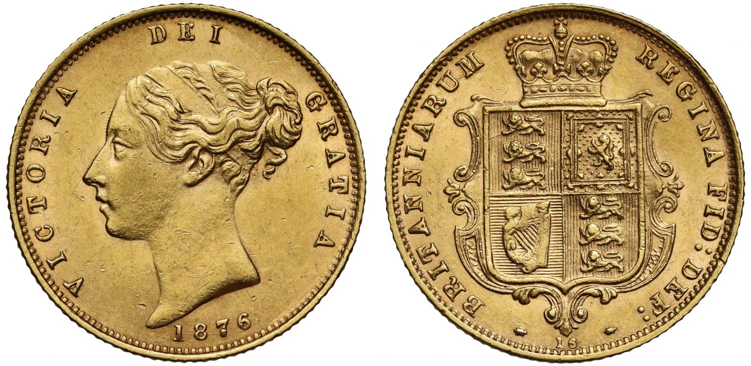 Victoria 1876 Half-Sovereign, die number 16, unlisted number