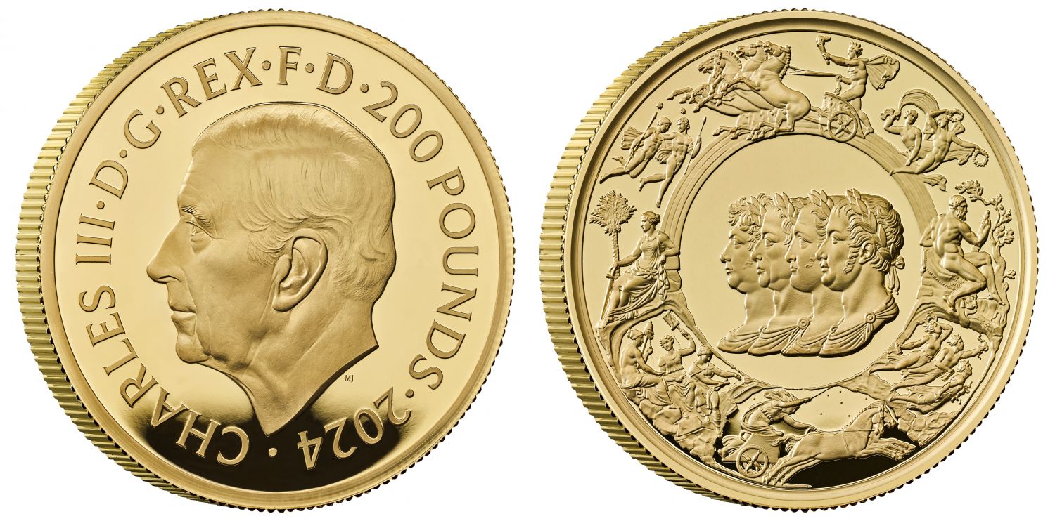 * Charles III 2024 gold PF70 UCAM 2oz Waterloo Leaders