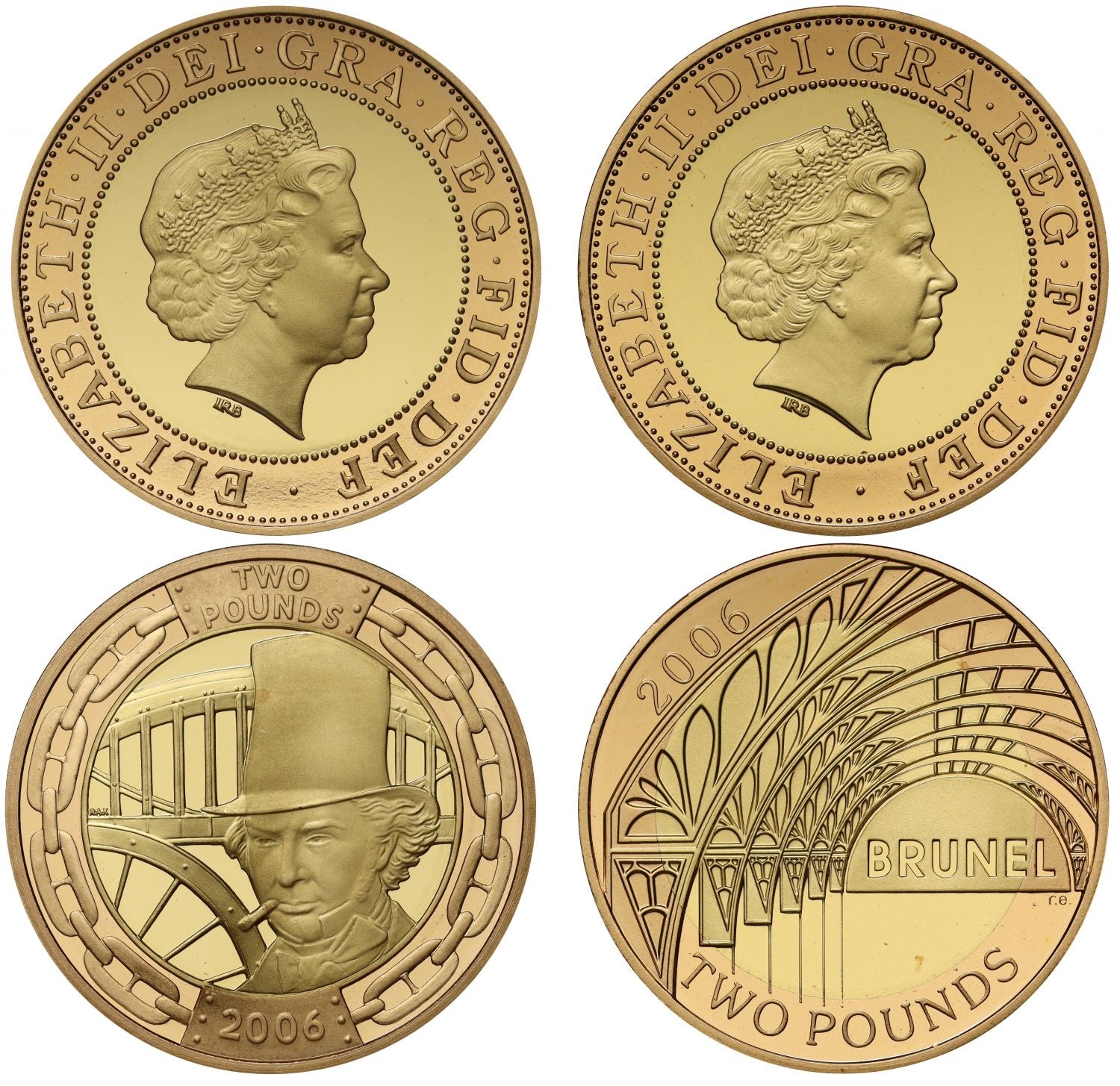 Elizabeth II 2006 proof Two-Pounds Set Brunel the Man & His Achievements