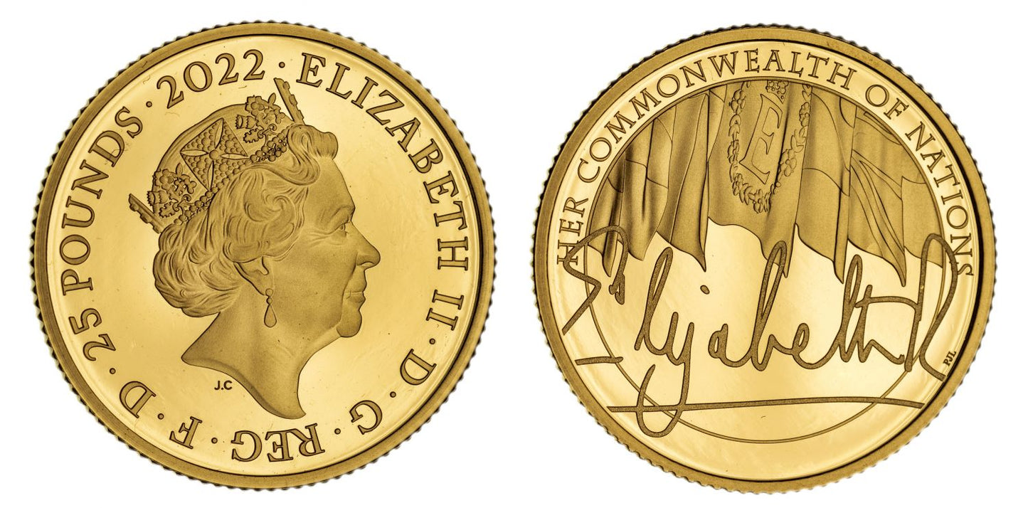Elizabeth II 2022 gold proof 1/4oz The Queen's Reign Commonwealth