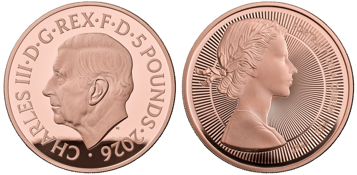 * Charles III 2026 gold PF70 First Day of Issue £5 The First Effigy