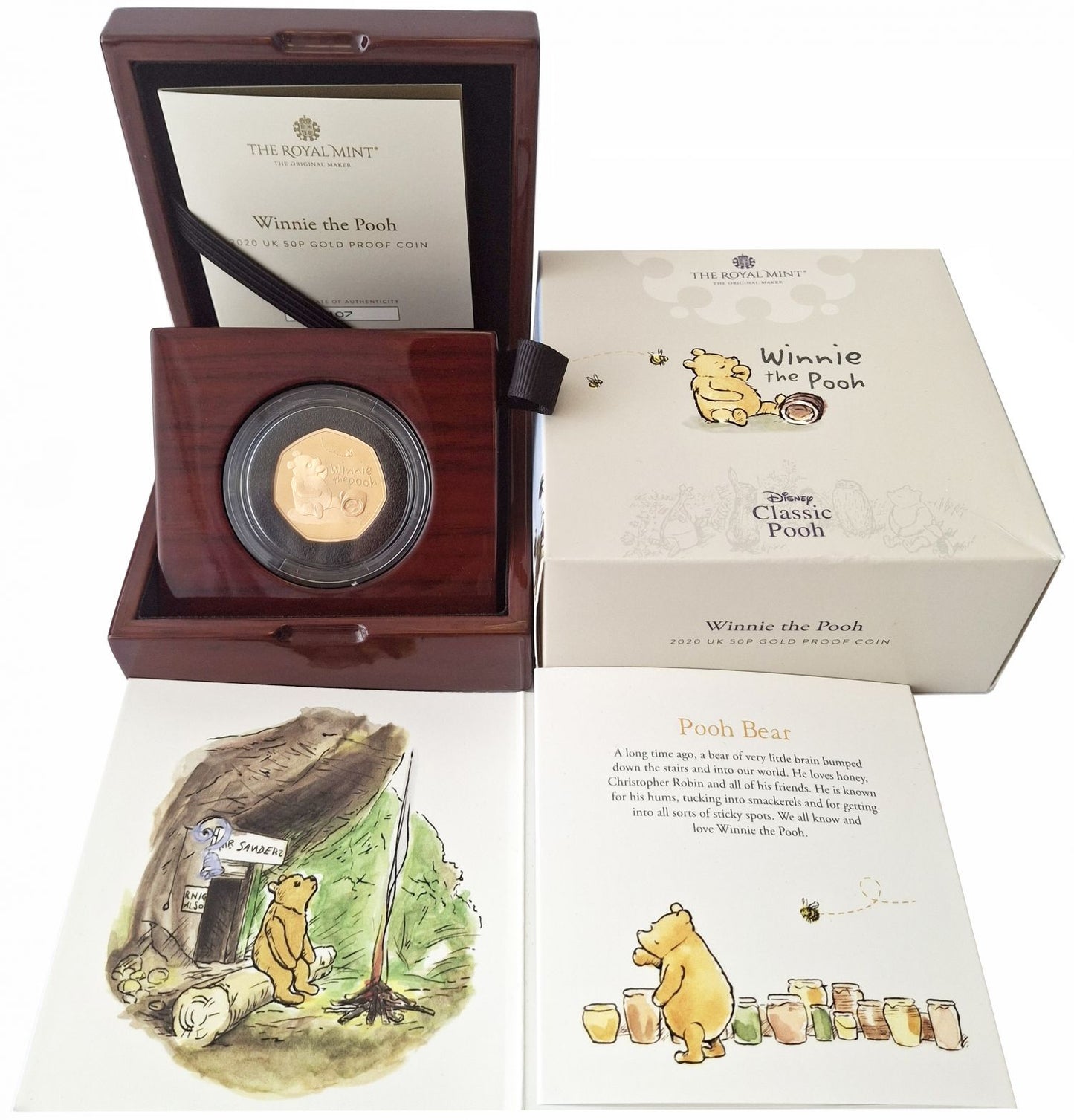 Elizabeth II 2020 gold proof 50p Winnie the Pooh