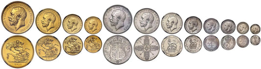 George V 1911 12-coin proof Set, PF62-65, Coronation issue