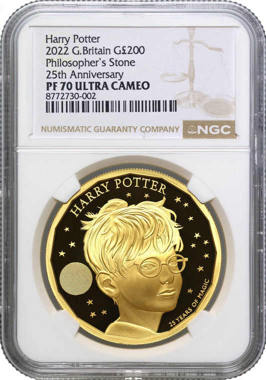 Elizabeth II 2022 gold PF70 UC 2oz Harry Potter