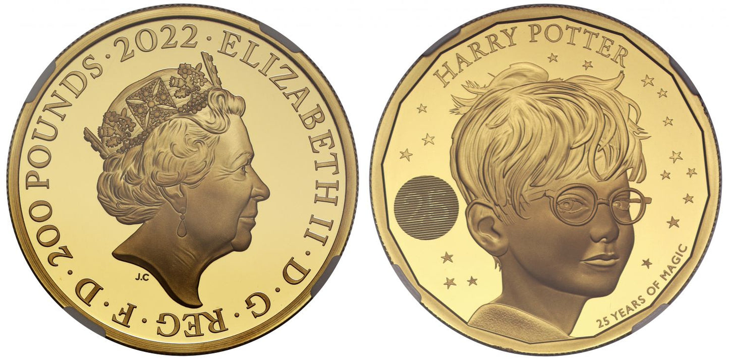 Elizabeth II 2022 gold PF70 UC 2oz Harry Potter
