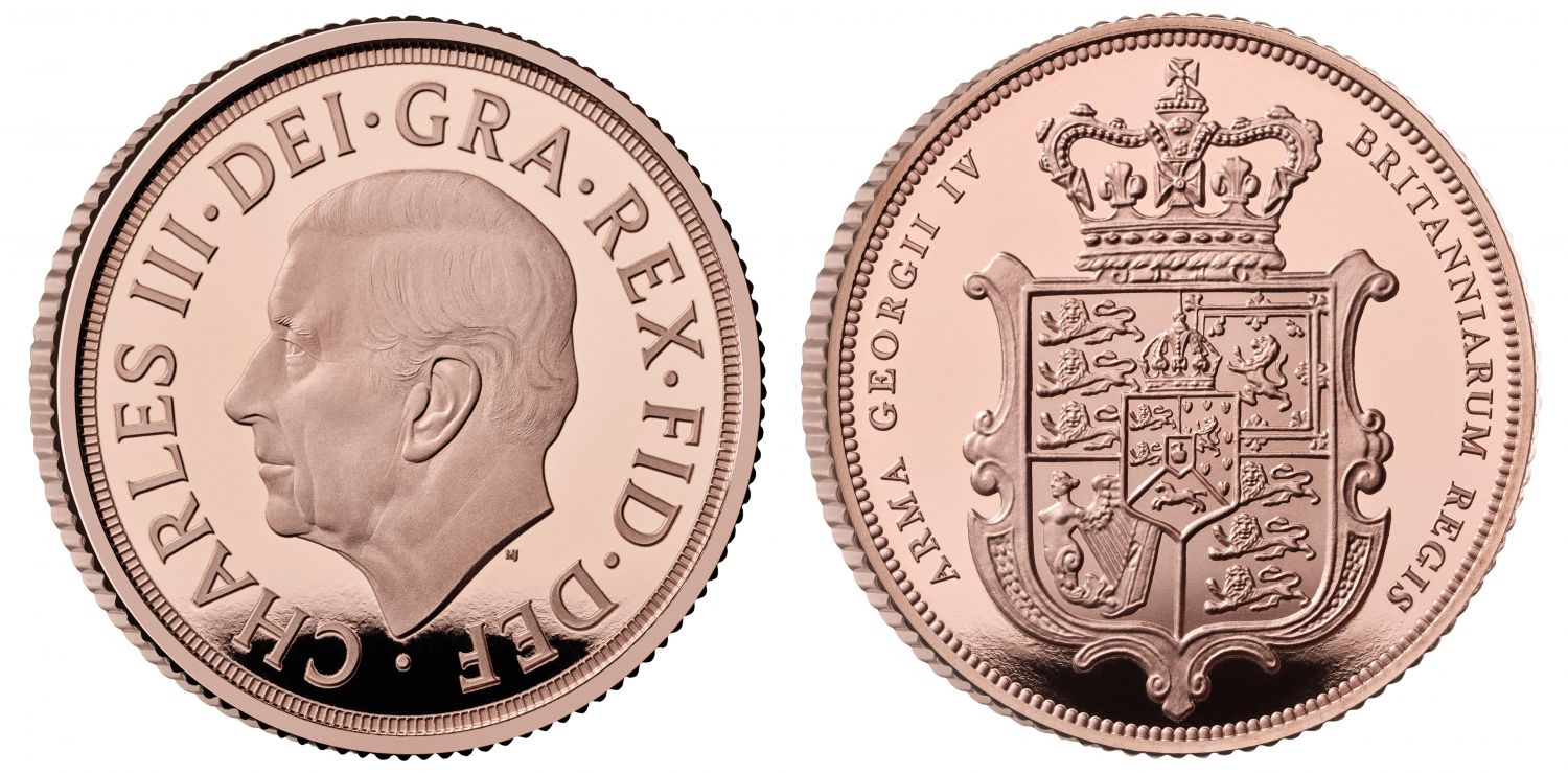 *Charles III 2025 PF70 UC gold Sovereign, Merlen Shield