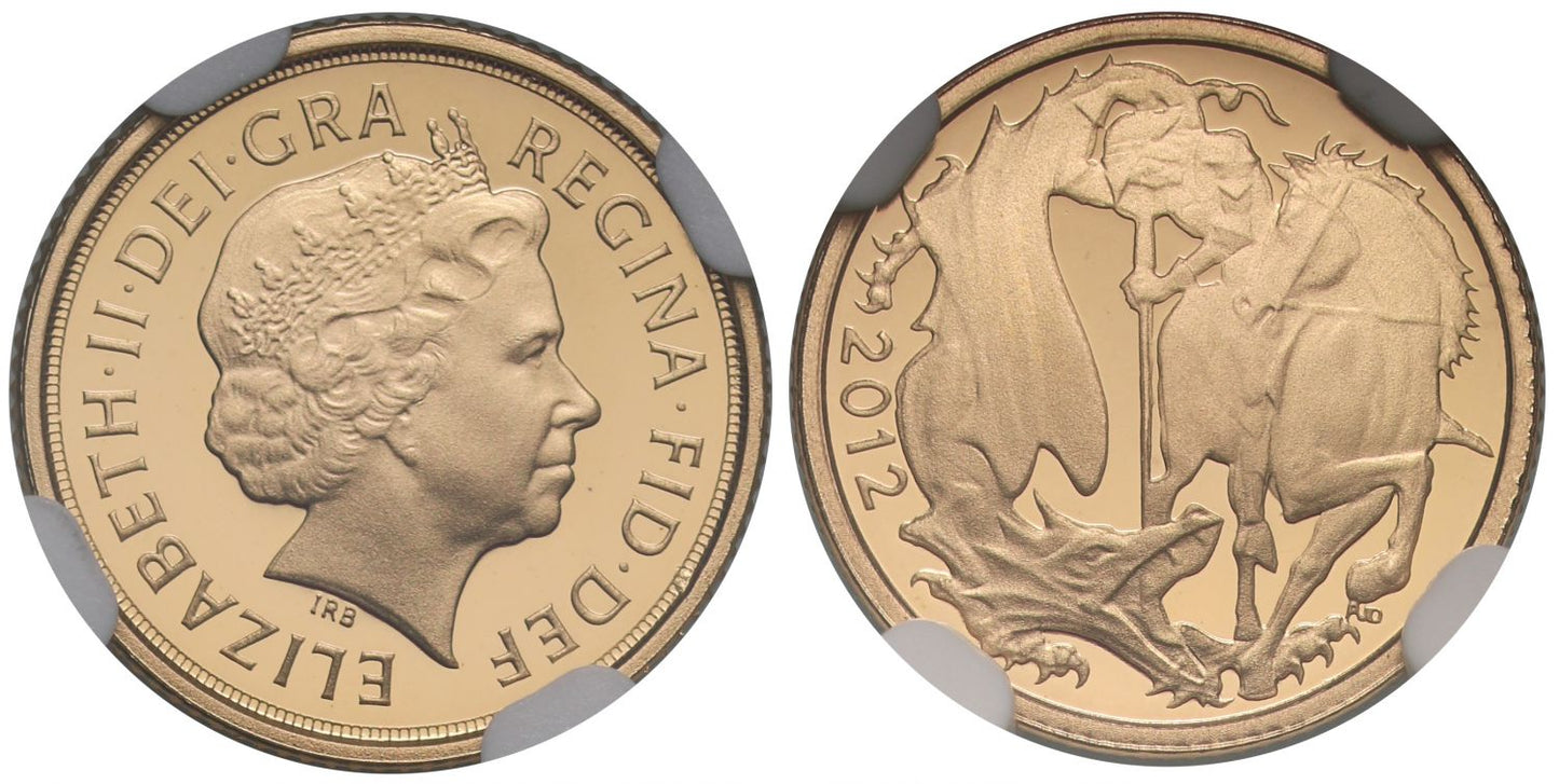 Elizabeth II 2012 proof Quarter-Sovereign PF70 UC