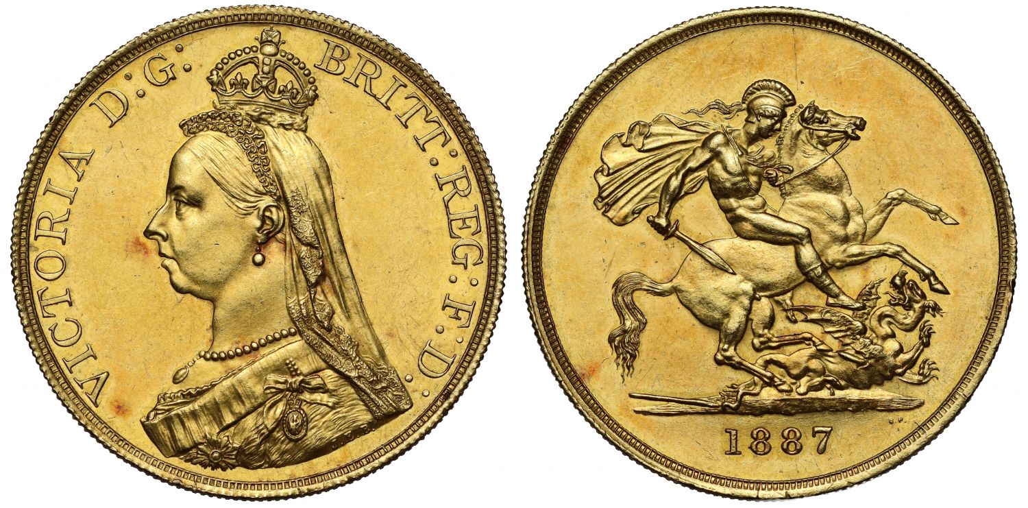 Victoria 1887 Five-Pounds, Golden Jubilee issue