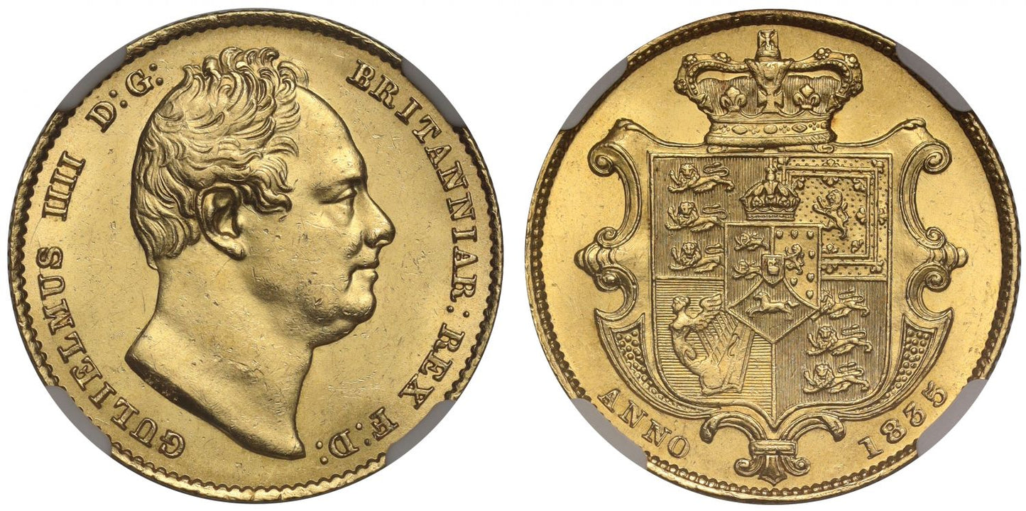 William IV 1835 Sovereign, MS62, rare date