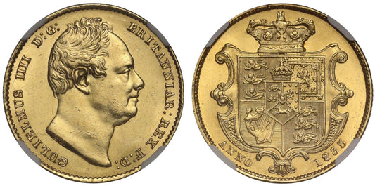 William IV 1835 Sovereign, MS62, rare date