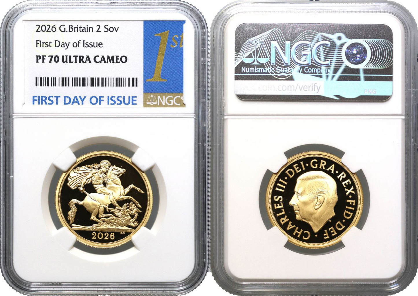 * Charles III 2026 gold proof Two-Pounds PF70 UC FDI