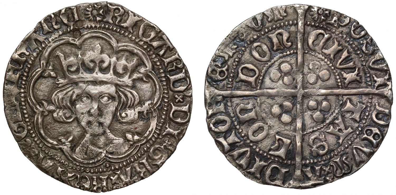 Richard III Groat, London mint, initial mark sun and rose