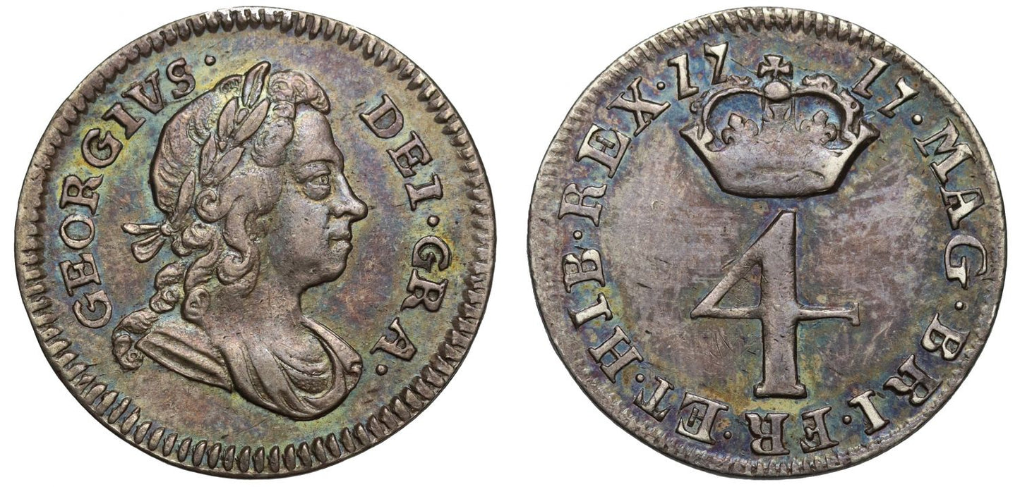 George I 1717 silver Fourpence