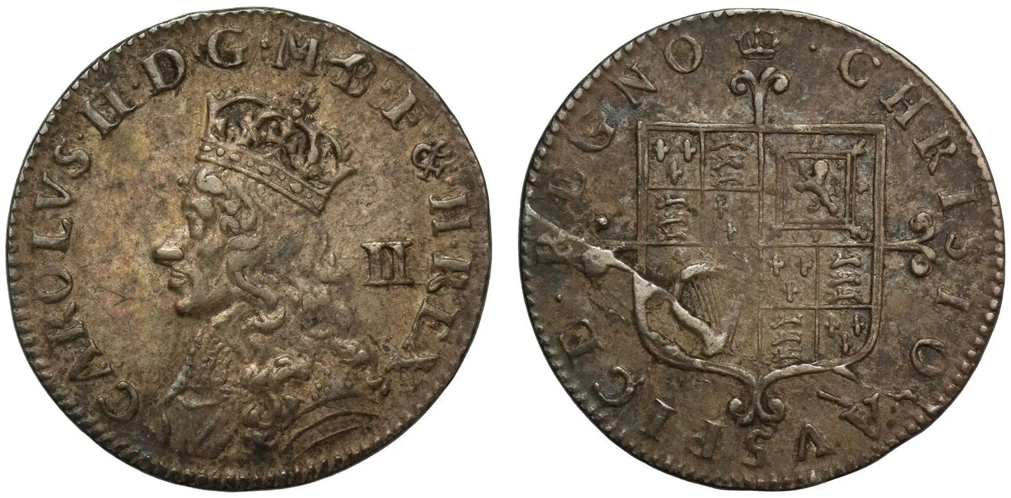 Charles II silver Twopence, undated 1st milled issue