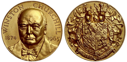 Winston Churchill, 22ct Gold Medal by Pinches, AGW 3.1178 oz.