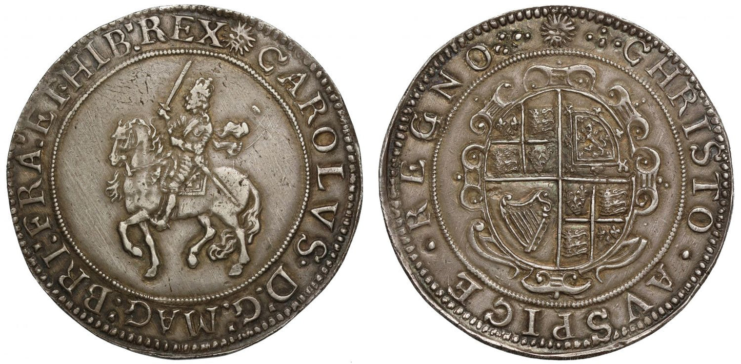 Charles I Crown, Tower mint under Parliament issue Type 4, initial mark sun